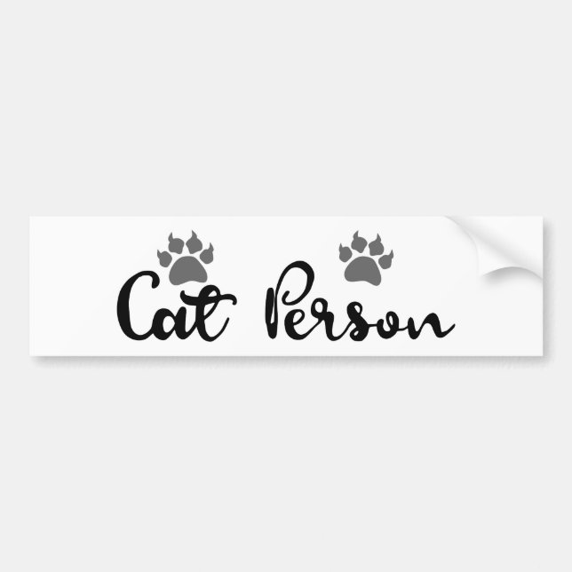 Autocollant De Voiture Typographie d'une personne de chat (Devant)