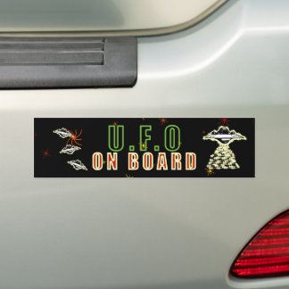 Autocollant De Voiture U.F.O On Board Green