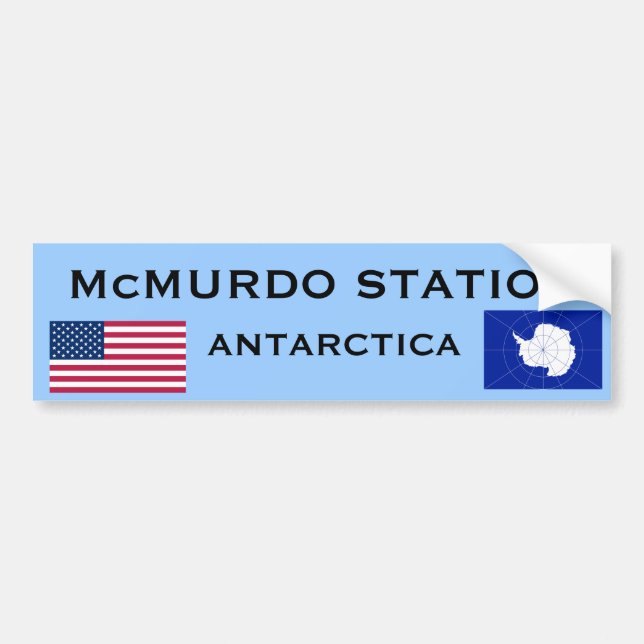 Autocollant De Voiture U.S. - Adhésif pour pare-chocs de McMurdo (Devant)