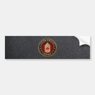 Autocollant De Voiture U.S. Marines: Master Sergeant (USMC MSgt) [3D]
