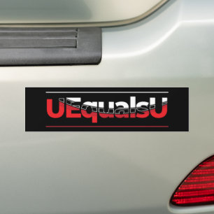 Autocollant De Voiture UEqualsU VIH Typographie indétectable Art