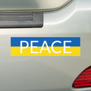 Autocollant De Voiture Ukraine bleu paix jaune drapeau de texte personnal
