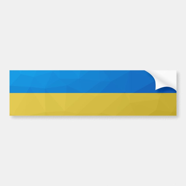 Autocollant De Voiture Ukraine drapeau bleu jaune motif maillage géométri (Devant)