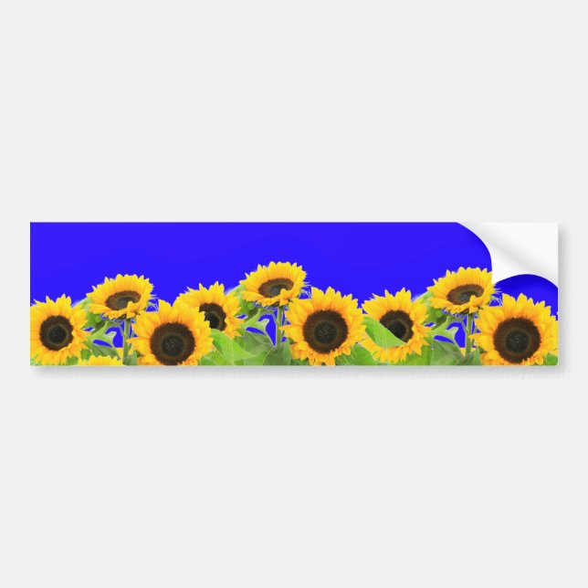 Autocollant De Voiture Ukraine Liberté Paix - Drapeau ukrainien Tournesol (Devant)