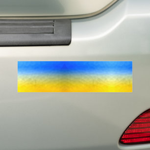 Autocollant De Voiture Ukraine yellow blue geometric mesh pattern