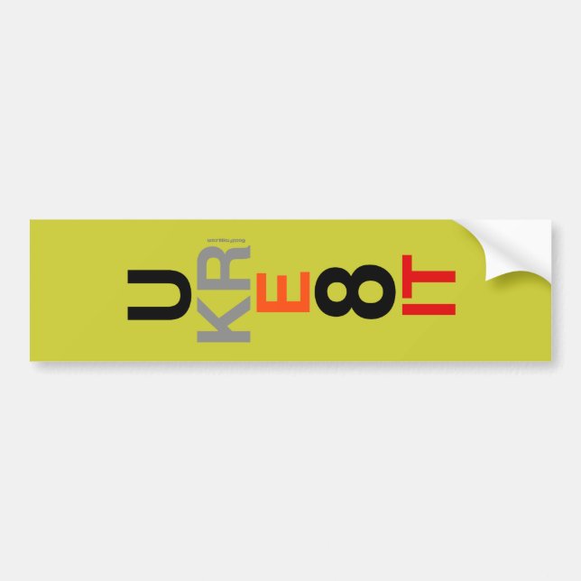 Autocollant De Voiture UKRE8IT (Vous Le Créez) Sticker Vertical Bumper (Devant)