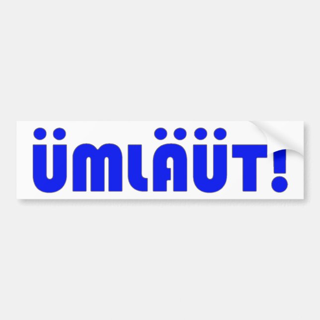 Autocollant De Voiture UMLAUT ! Auto-collants pour voiture (Devant)