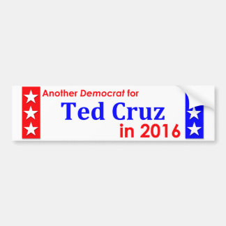 Autocollant De Voiture Un autre Démocrate pour Ted Cruz 1016