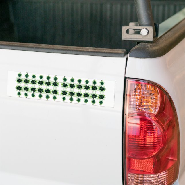 Autocollant De Voiture un bouquet de fleurs vertes sur un arrière - plan  (Sur camion)