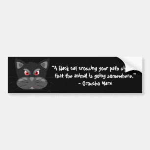 Autocollant De Voiture Un chat noir traversant votre chemin signifie que