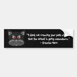 Autocollant De Voiture Un chat noir traversant votre chemin signifie que