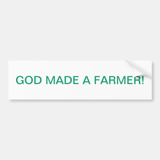 AUTOCOLLANT DE VOITURE UN DIEU A FAIT UN AGRICULTEUR (Devant)