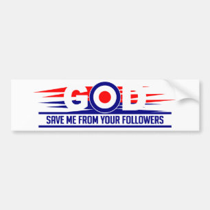 Autocollant De Voiture Un DIEU ME SAUVENT bumpersticker
