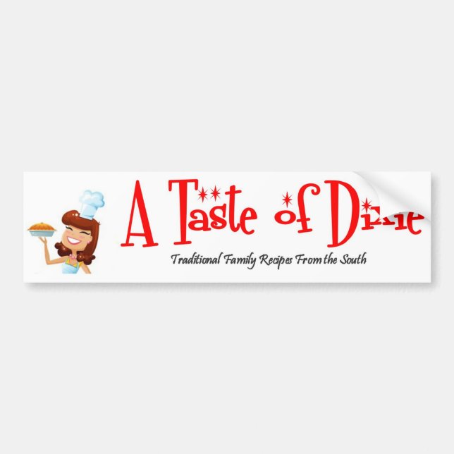 Autocollant De Voiture Un goût d'adhésif pour pare-chocs de Dixie (Devant)