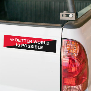 Autocollant De Voiture Un monde meilleur est possible Anarchiste