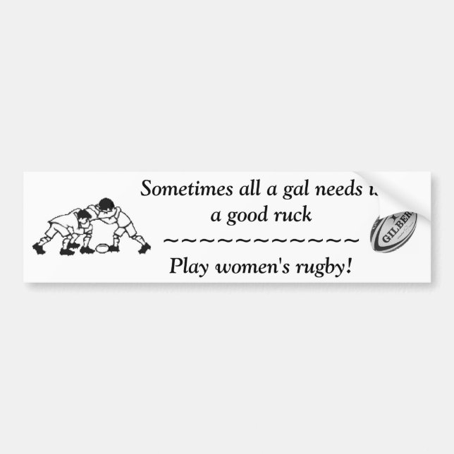 Autocollant De Voiture Un rugby de bonnes femmes de Mêlée (Devant)