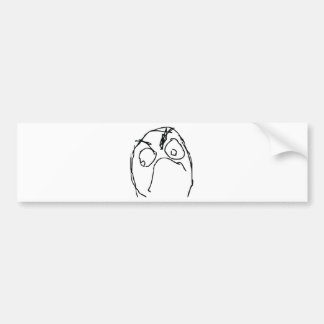 Autocollant De Voiture Un visage de mème en colère