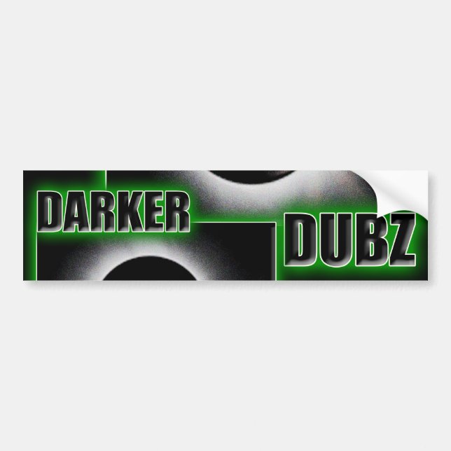 Autocollant De Voiture Une copie verte PLUS FONCÉE de DUBZ Dubstep (Devant)
