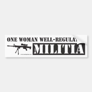 Autocollant De Voiture Une femme a bien réglé la milice