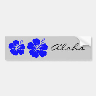 Autocollant De Voiture Une fleur bleue de ketmie