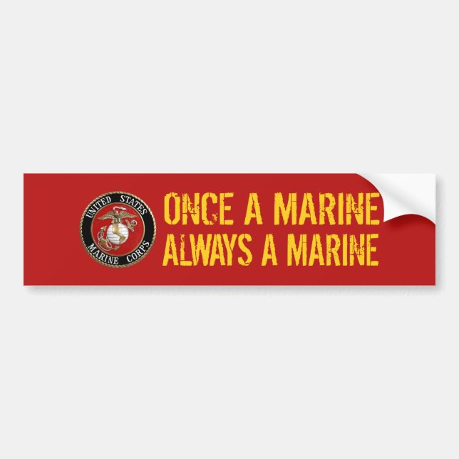 Autocollant De Voiture Une fois un Marine (Devant)