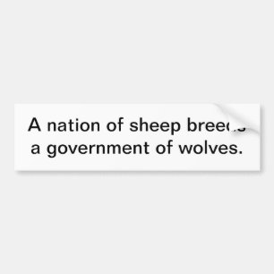Autocollant De Voiture Une nation des moutons