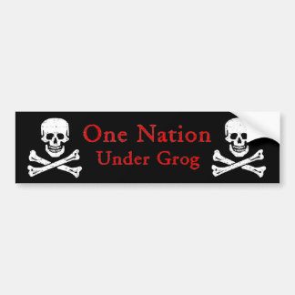 Autocollant De Voiture Une nation sous le grog Bumpersticker (litres
