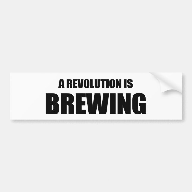 Autocollant De Voiture Une révolution brasse (Devant)