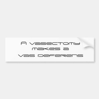 Autocollant De Voiture Une vasectomie fait le canal déférent