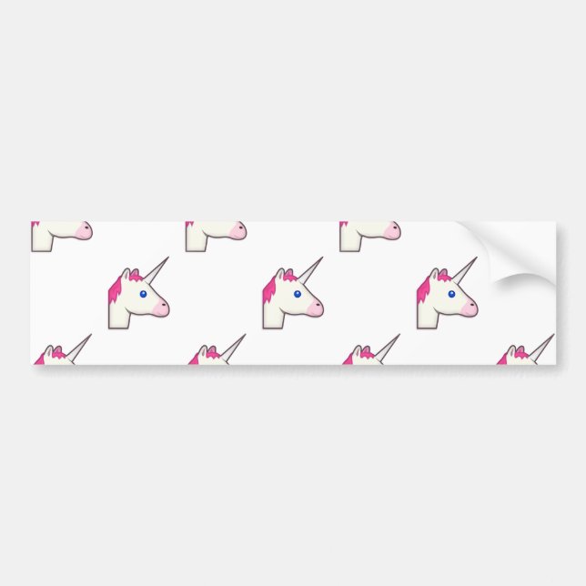 Autocollant De Voiture unicorne emoji (Devant)