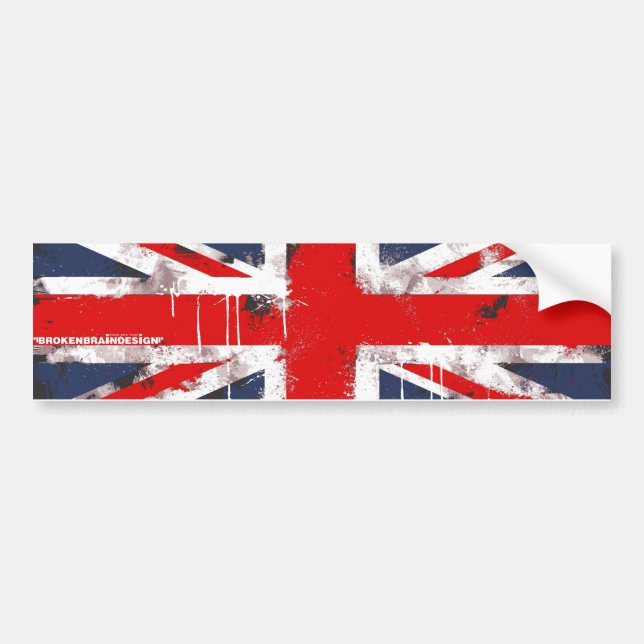 Autocollant De Voiture Union Jack - adhésif pour pare-chocs (Devant)