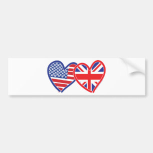 Autocollant De Voiture Union Jack/États-Unis