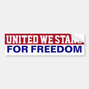Autocollant De Voiture United We stand For Freedom Bumper Sticker