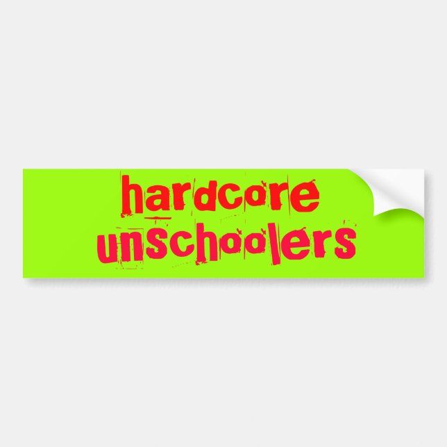 Autocollant De Voiture unschoolers inconditionnels - customisés (Devant)