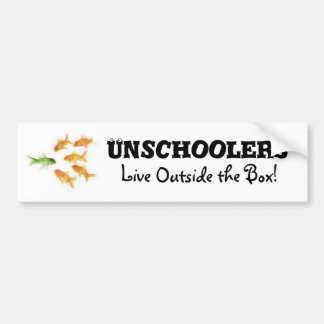 Autocollant De Voiture Unschoolers vivant en dehors de la boîte
