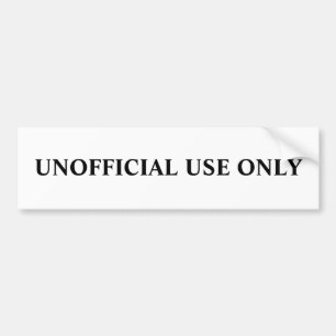 AUTOCOLLANT DE VOITURE UTILISATION OFFICIEUSE SEULEMENT