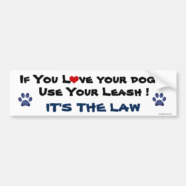 Autocollant De Voiture Utilisez Votre Sticker Pour Bumper À Leash (Devant)