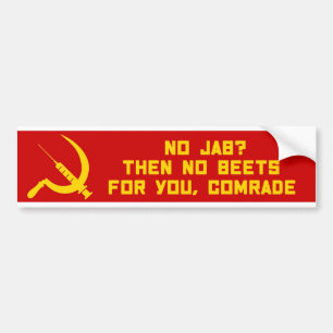 Autocollant De Voiture Vaccine - No Jab Then No Beets