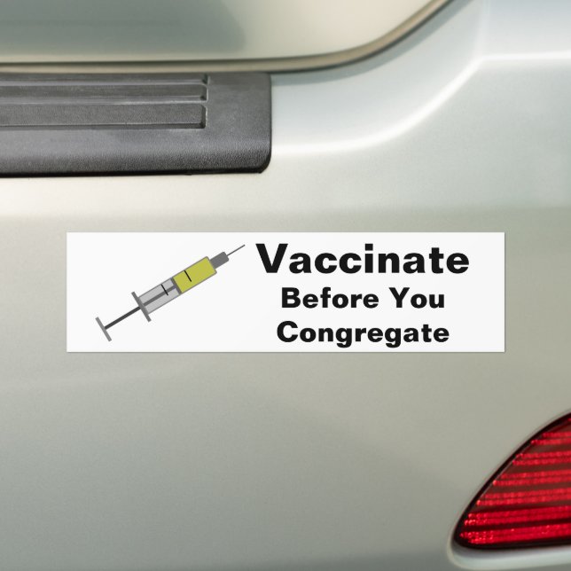 Autocollant De Voiture Vaccinez-vous avant de vous rassembler (En voiture)