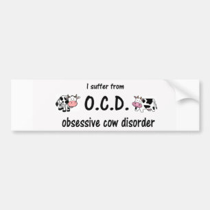 Autocollant De Voiture Vache OCD