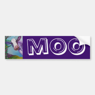 Autocollant De Voiture Vache pourpre