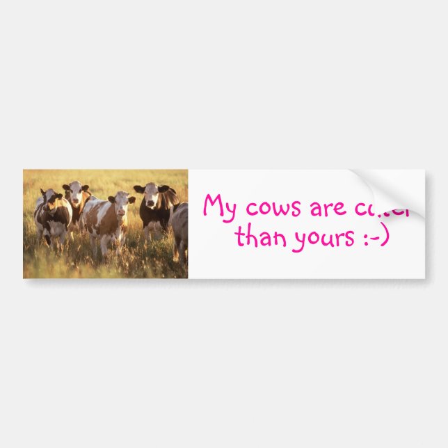 Autocollant De Voiture Vaches (Devant)