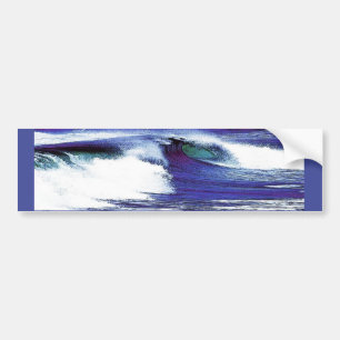 Autocollant De Voiture Vague bleue