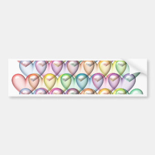 Autocollant De Voiture valentine coeurs 3d valentine s jour