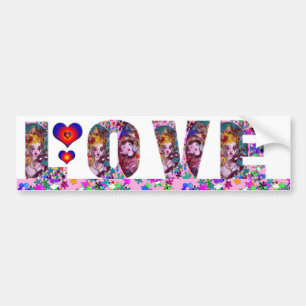 AUTOCOLLANT DE VOITURE VALENTINE LOVE VENETIAN MASQUERADE PARTI