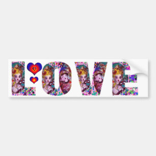 AUTOCOLLANT DE VOITURE VALENTINE LOVE VENETIAN MASQUERADE PARTI