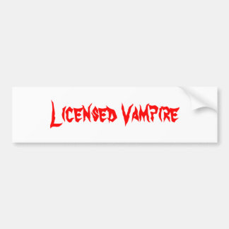 Autocollant De Voiture Vampire autorisé