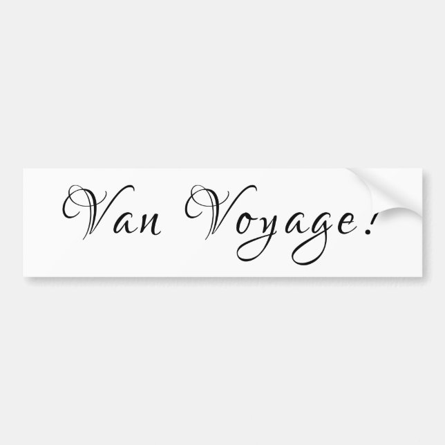 Autocollant De Voiture Van campers glamping bon voyage = van voyage (Devant)