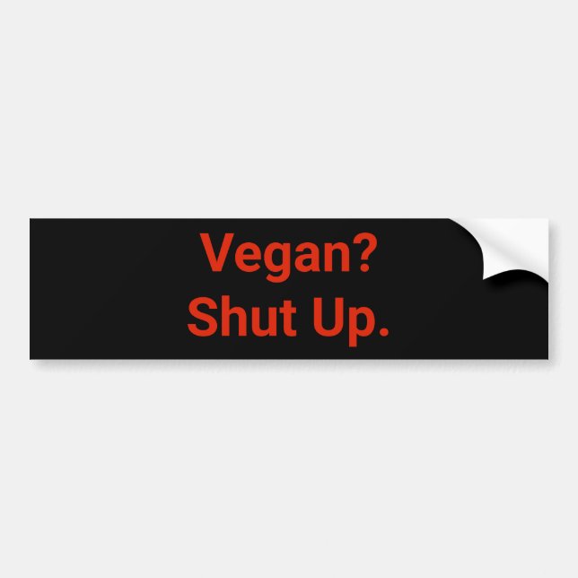 Autocollant De Voiture Vegan ? Ferme-La. (Devant)