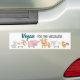 Autocollant De Voiture Vegan pour le blanc sans voix avec six animaux (On Car)